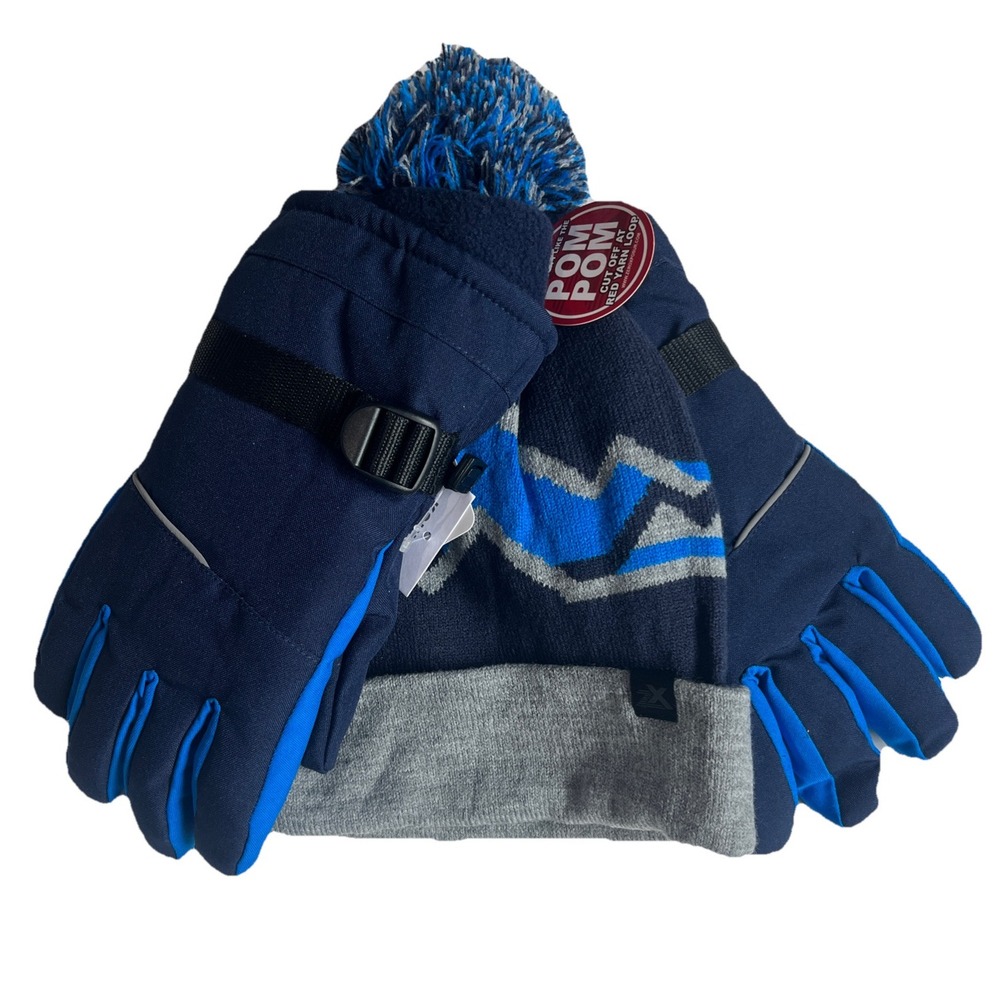 ZeroXposur Boys 2-Pc Thinsulate Beanie & Winter Gloves Set Size L/XL